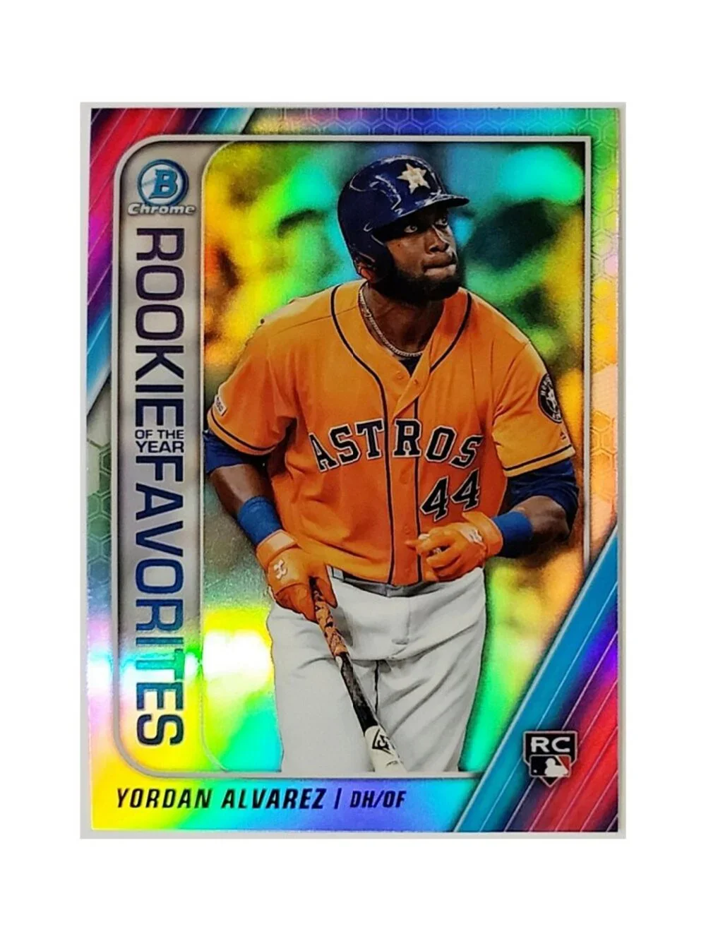 YORDAN ALVAREZ ROOKIE REFRACTOR 2020 BOWMAN CHROME #ROYF-YA, HOUSTON ASTROS